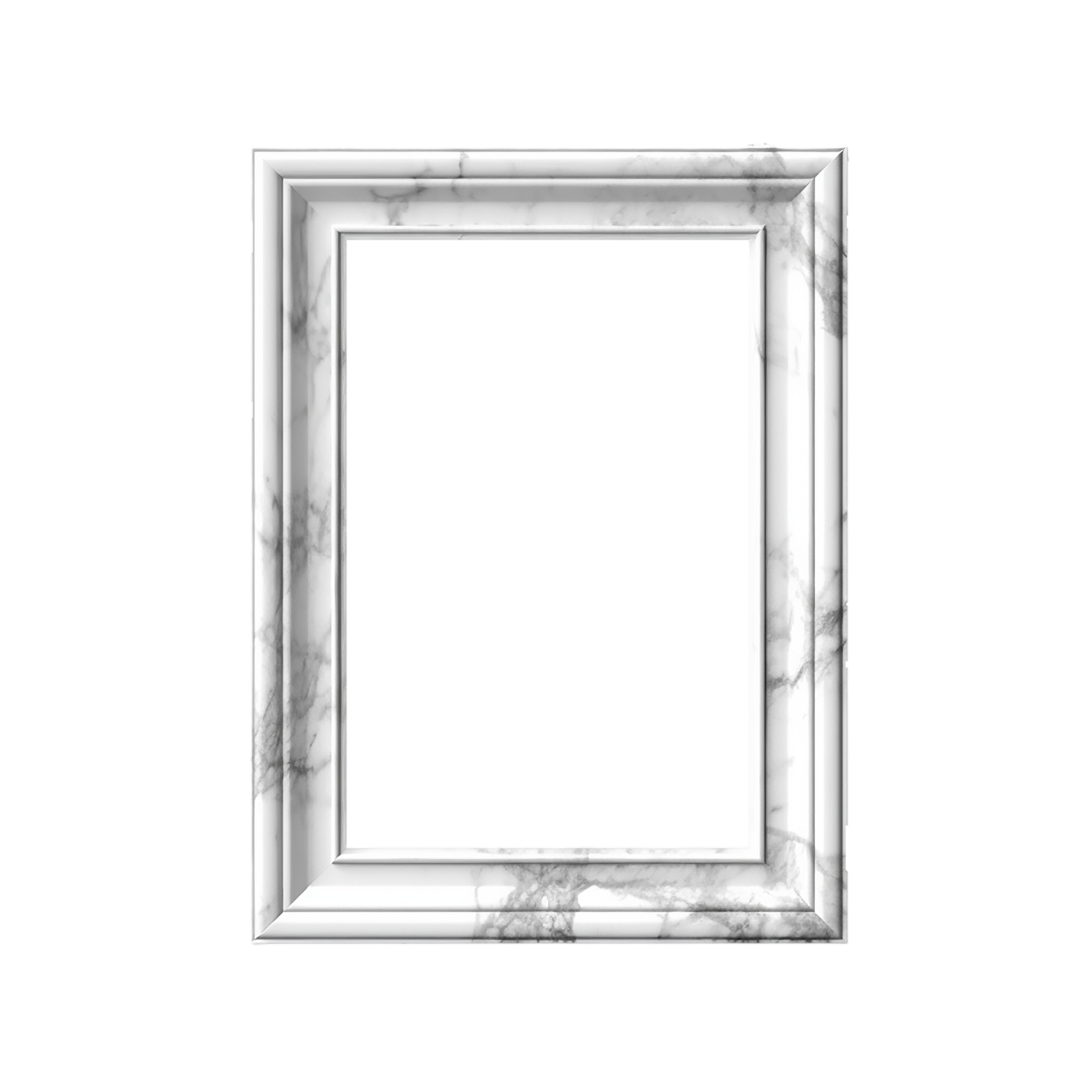 White Frame Png, White Luxury Frame, Transparent Background, AI