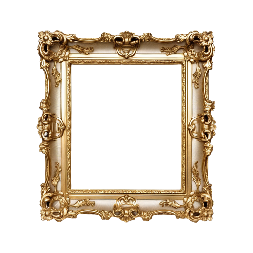 Photo Frame, Frame Png, Gold Frame Png, Transparent background, AI Generated 27215009 PNG