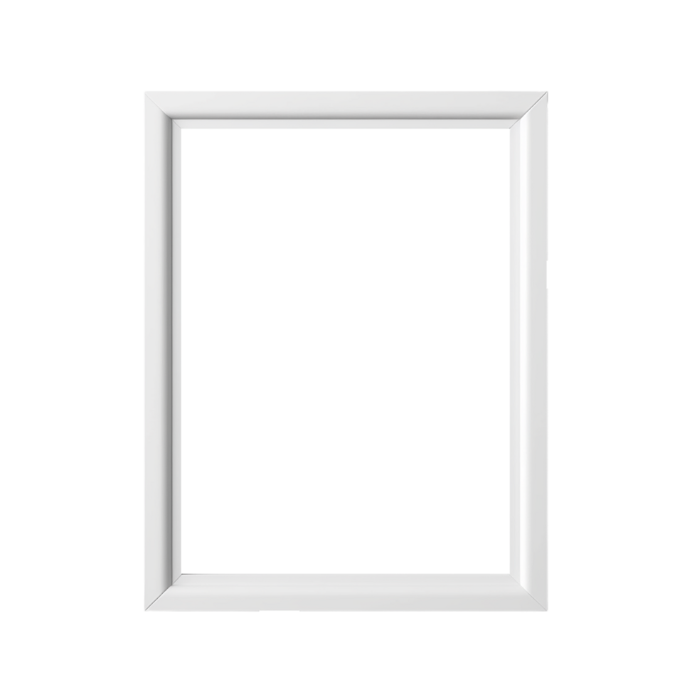 White Frame Png, White Luxury Frame, Transparent Background, AI