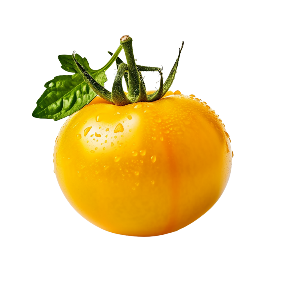 amarillo tomate png, transparente fondo, ai generado png