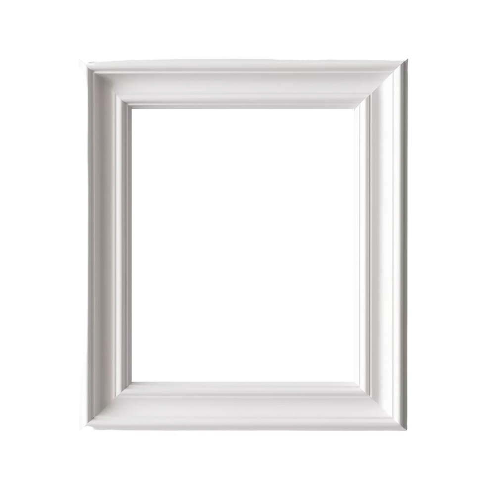 White Frame Png, White Luxury Frame, Transparent Background, AI