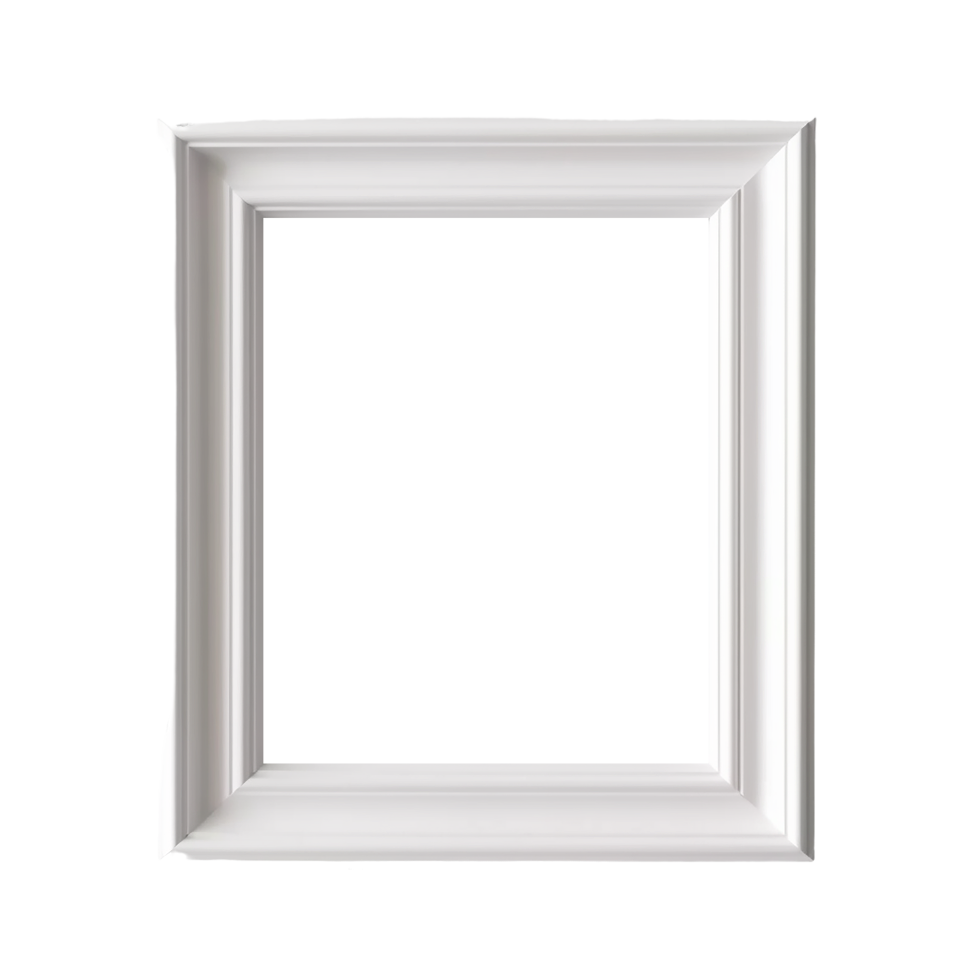 White Frame Png, White Luxury Frame, Transparent Background, AI