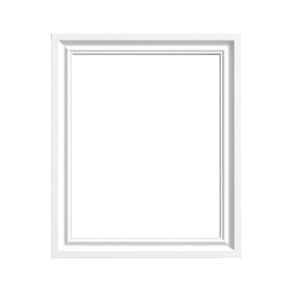 White Frame Png, White Luxury Frame, Transparent Background, AI