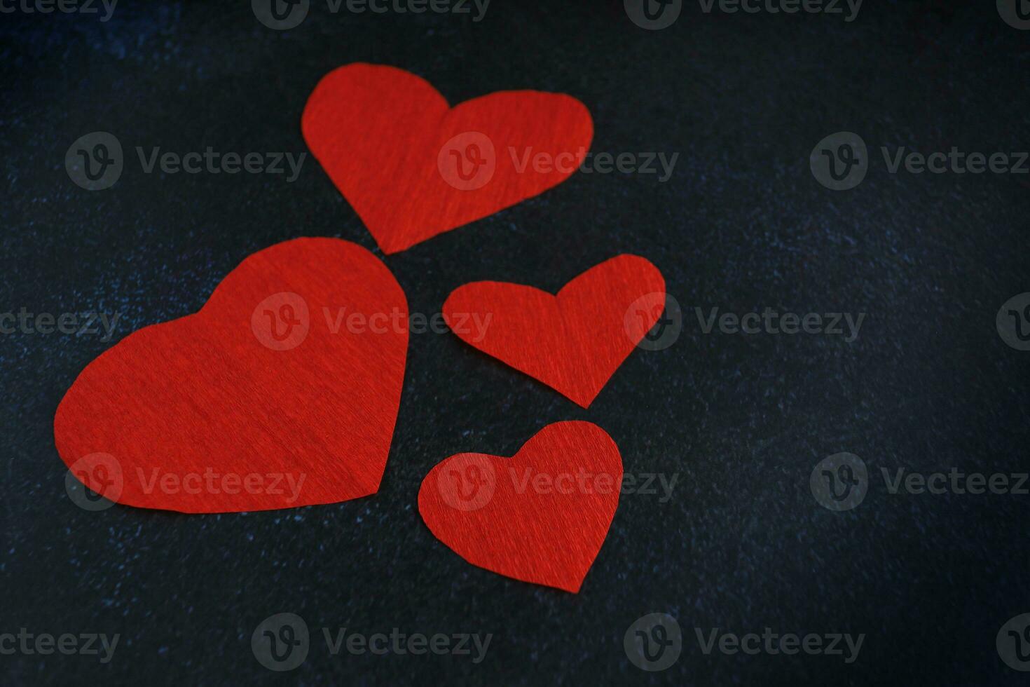 Valentine's Day background. Gifts, confetti, Valentines day concept. Flat lay, top view, copy space, Banner background. photo