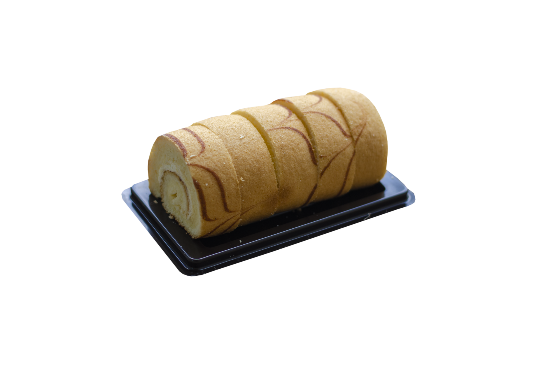 Mini vanilla roll cake, swiss roll cake or sponge roll with Vanilla