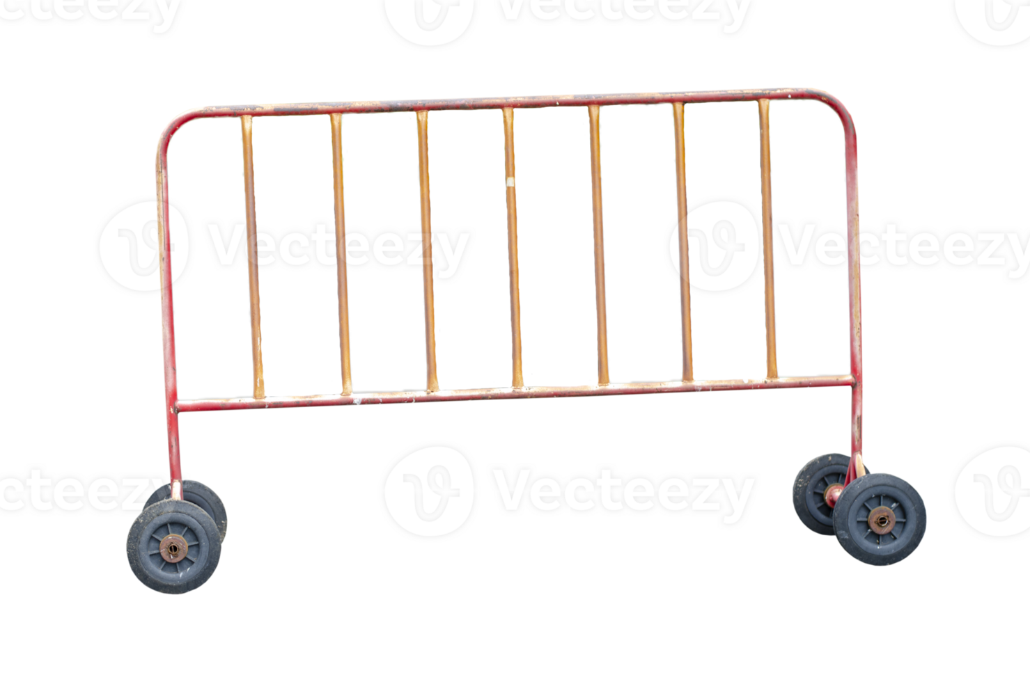 Old Steel traffic barrier on transparent background 27216537 PNG