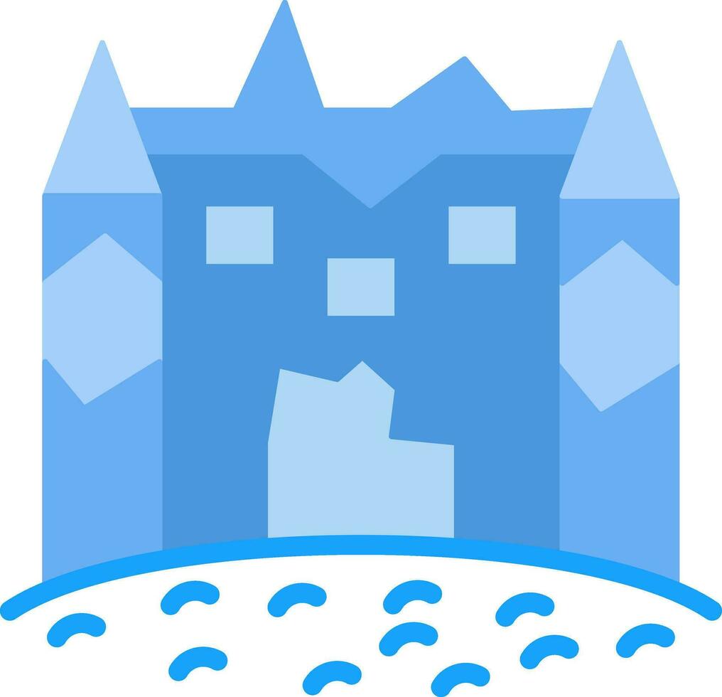 Ice castle Vector Icon Design