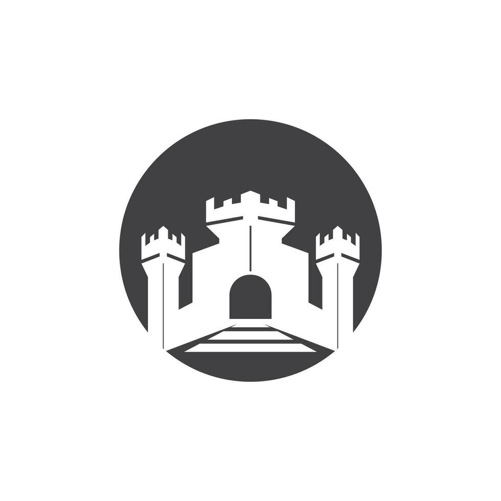 Castle logo vector illustration template