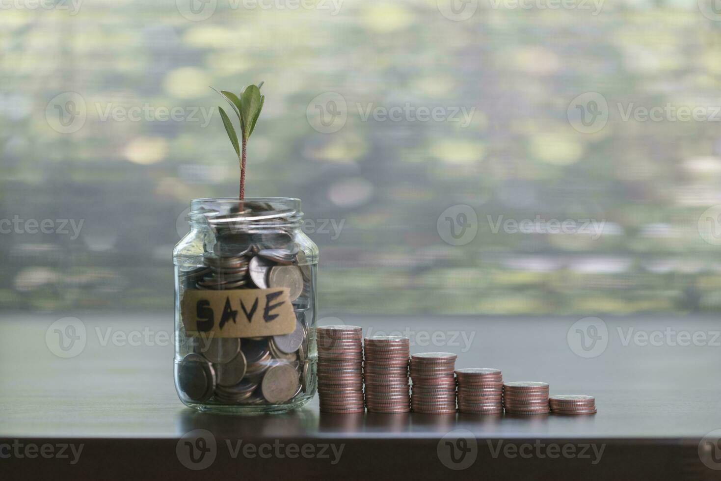 Growth money of profitability of professional investment planning, Business and finance concept. coins and calculators, financial accounting concepts and save money. photo