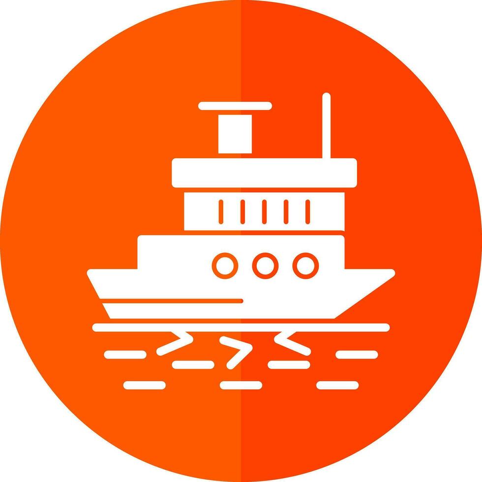 Icebreaker ship in action Vector Icon Design