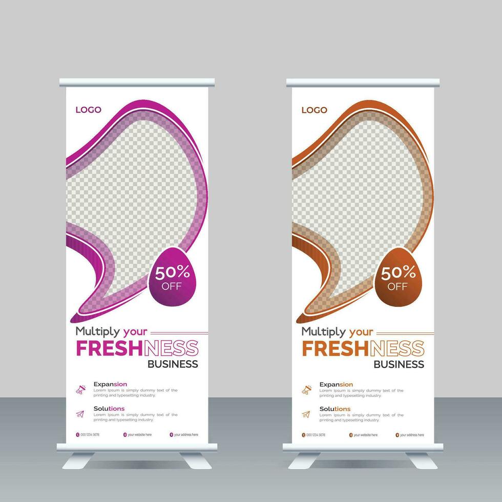 Corporate rollup banner template vector