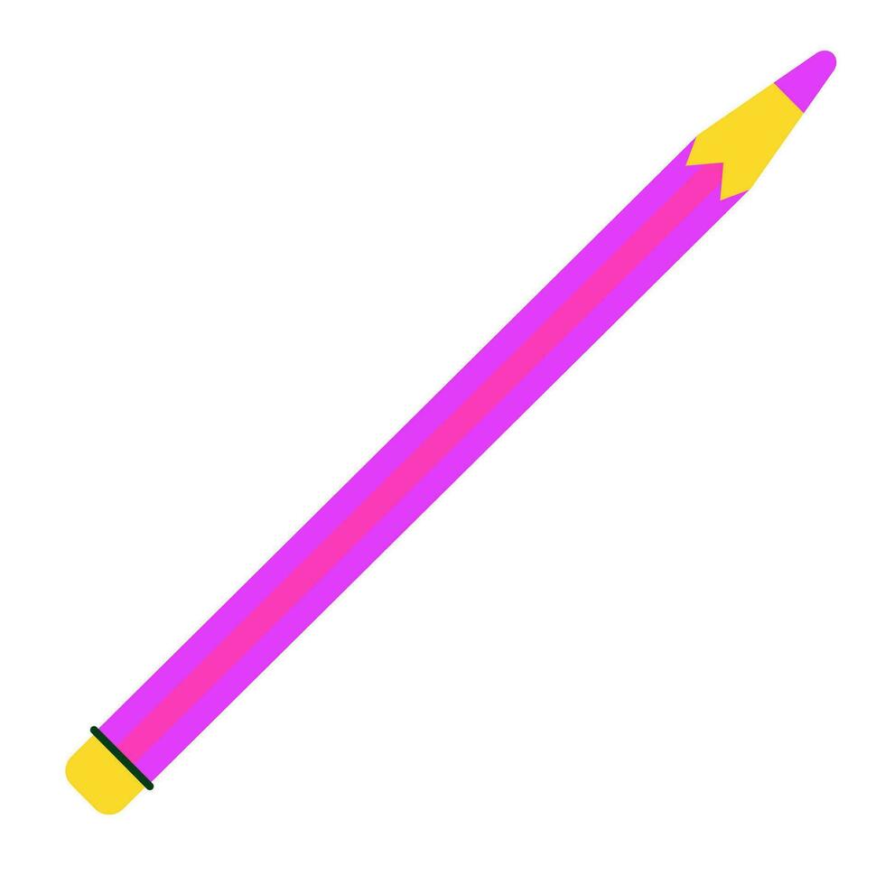 pinck pencil isolated icon on ehite background vector