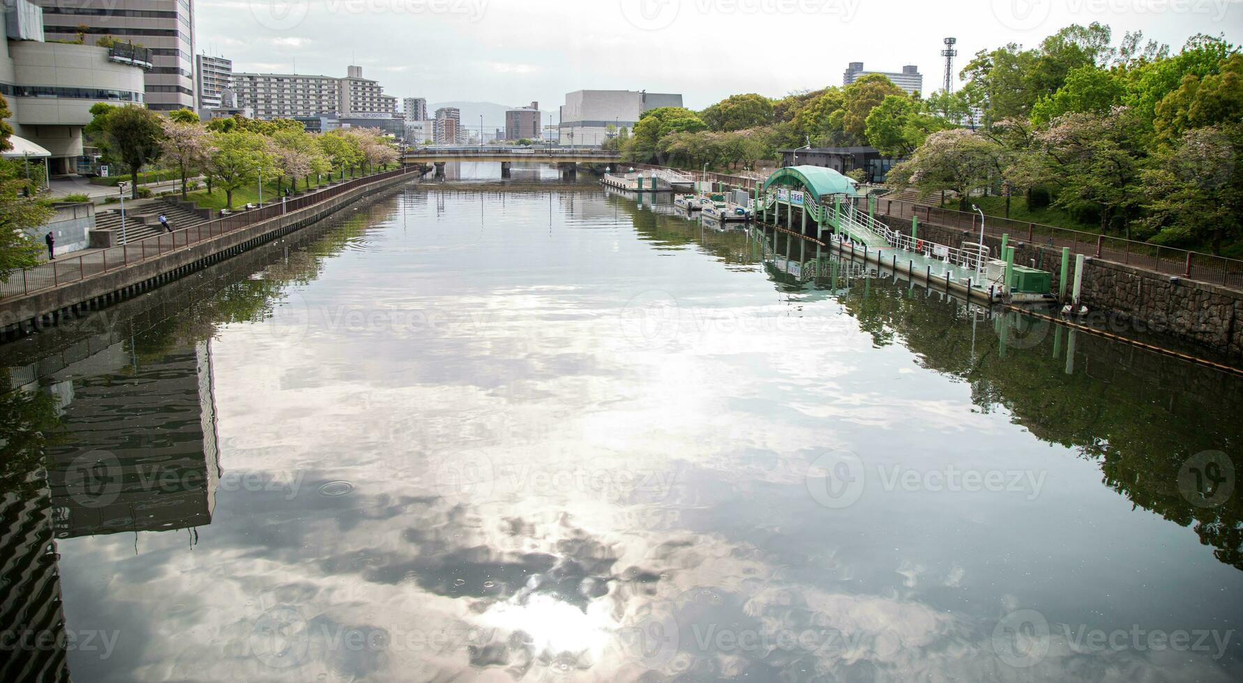 Pier in the river. photo