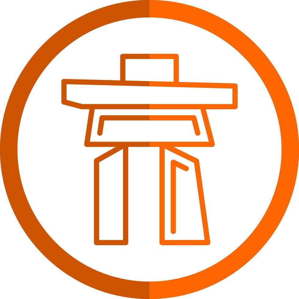 Inukshuk Vector Icon Design