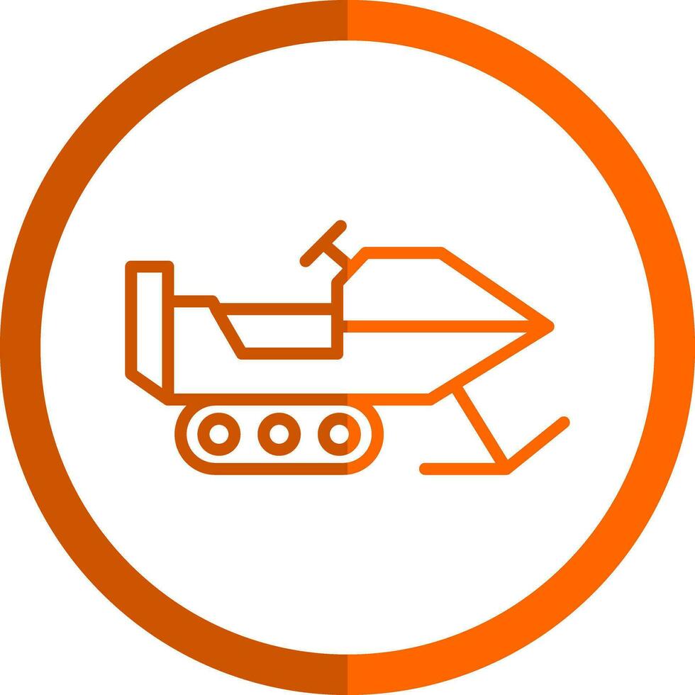 Snowmobile Vector Icon Design