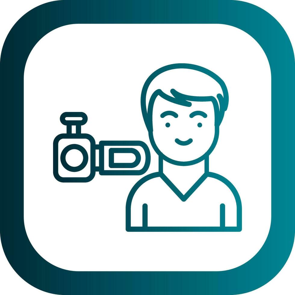 Camera Man Vector Icon Design
