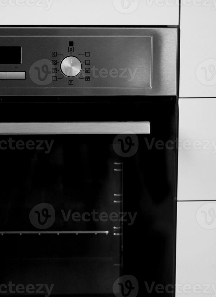 Modern stainless kitchen oven photo