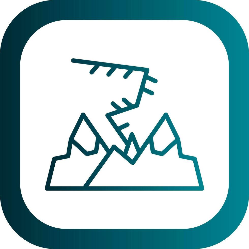 Aurora borealis Vector Icon Design