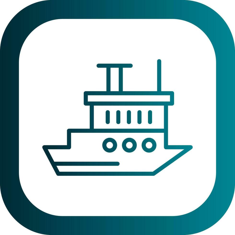 Icebreaker ship Vector Icon Design