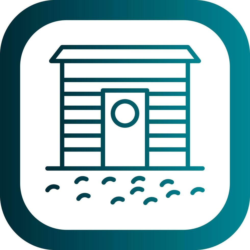 Ice fishing hut Vector Icon Design