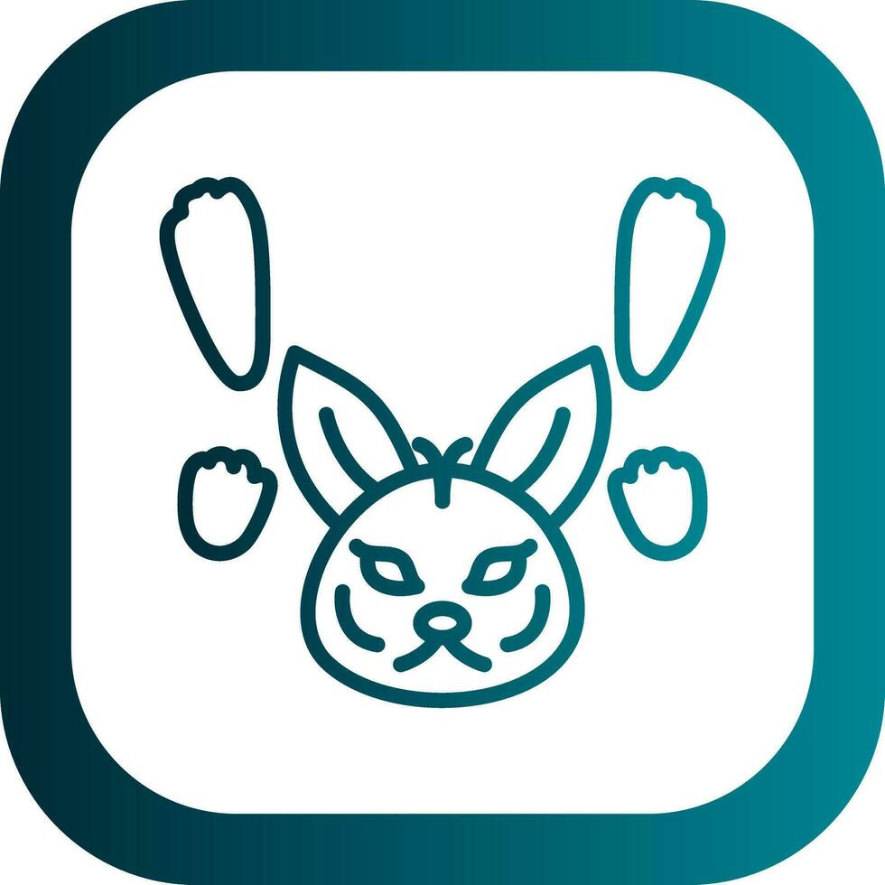 Arctic hare tracks Vector Icon Design