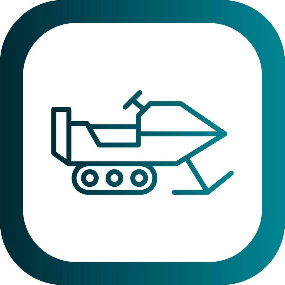 Snowmobile Vector Icon Design