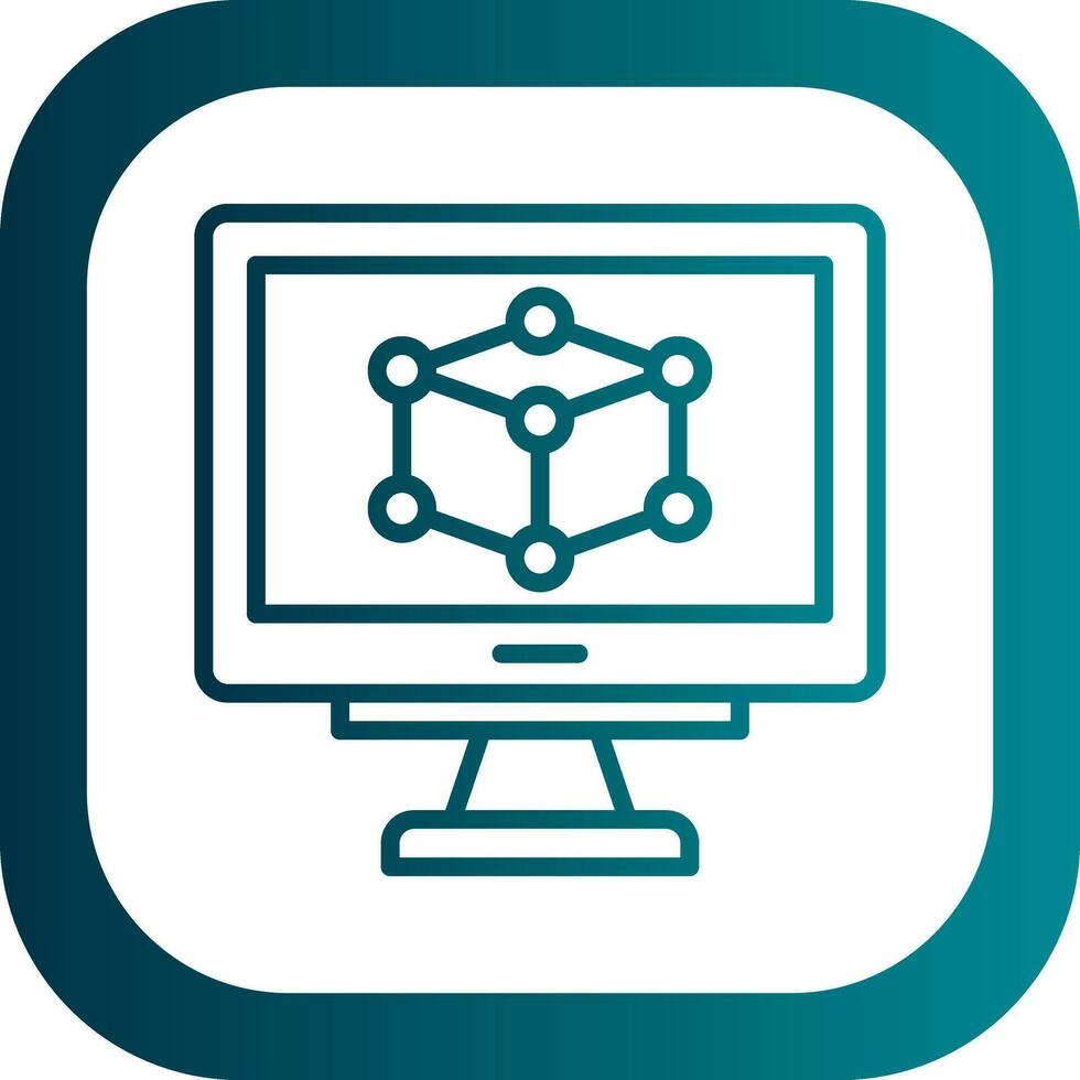 3d Model Vector Icon Design