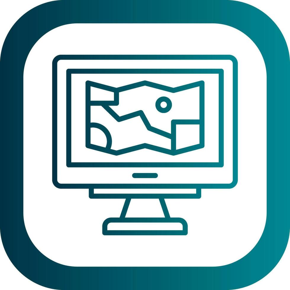 Game Map Vector Icon Design