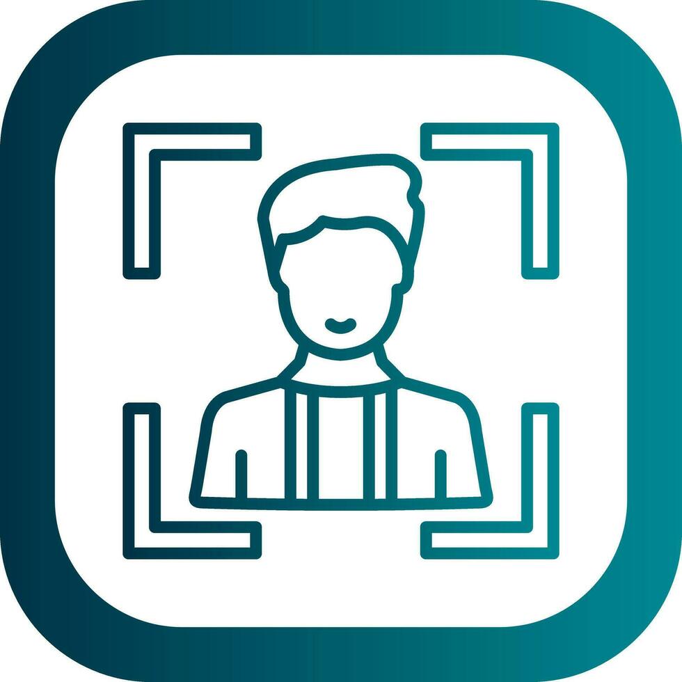 Face Scan Vector Icon Design