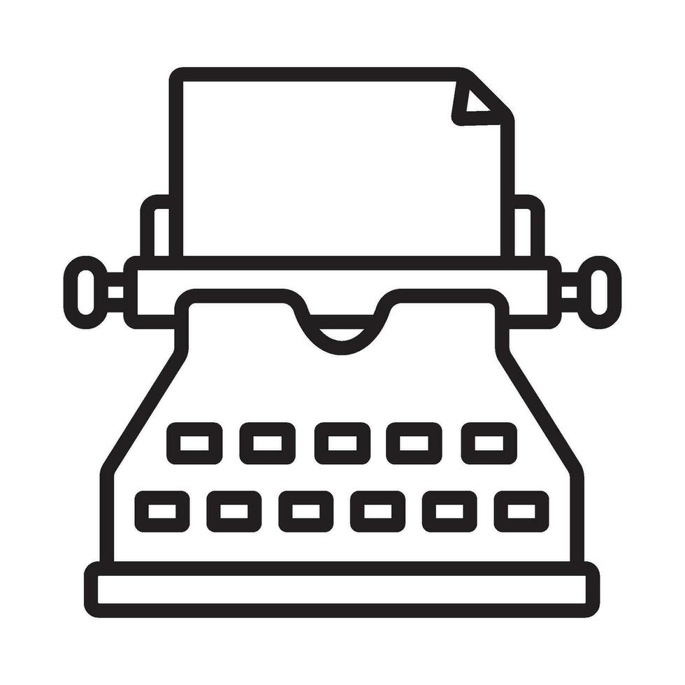 typewriter icon vector