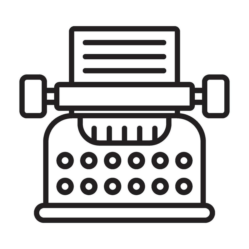 typewriter icon vector