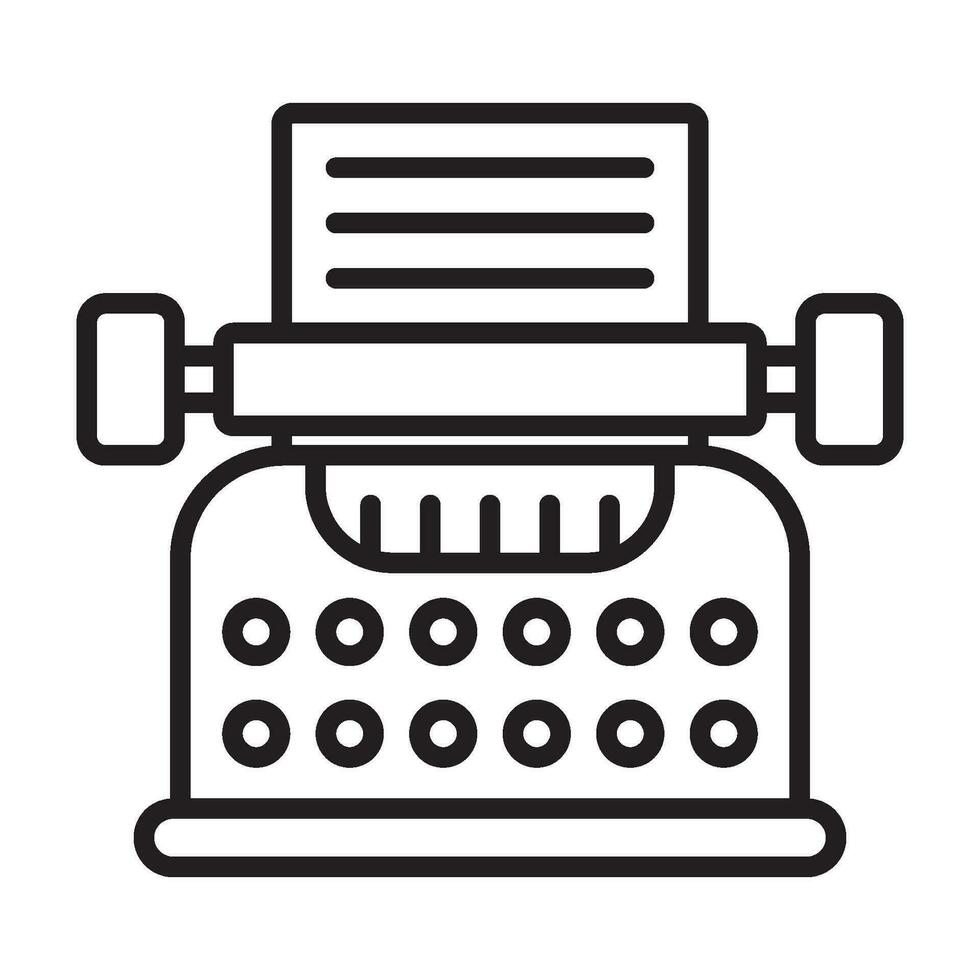 typewriter icon vector