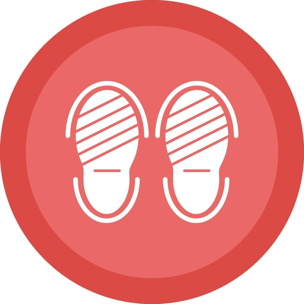 Snowy footprints Vector Icon Design