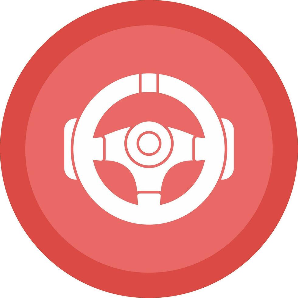 Steering Wheel Vector Icon Design