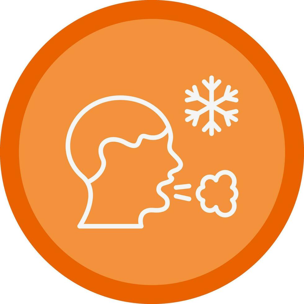 Frosty breath Vector Icon Design