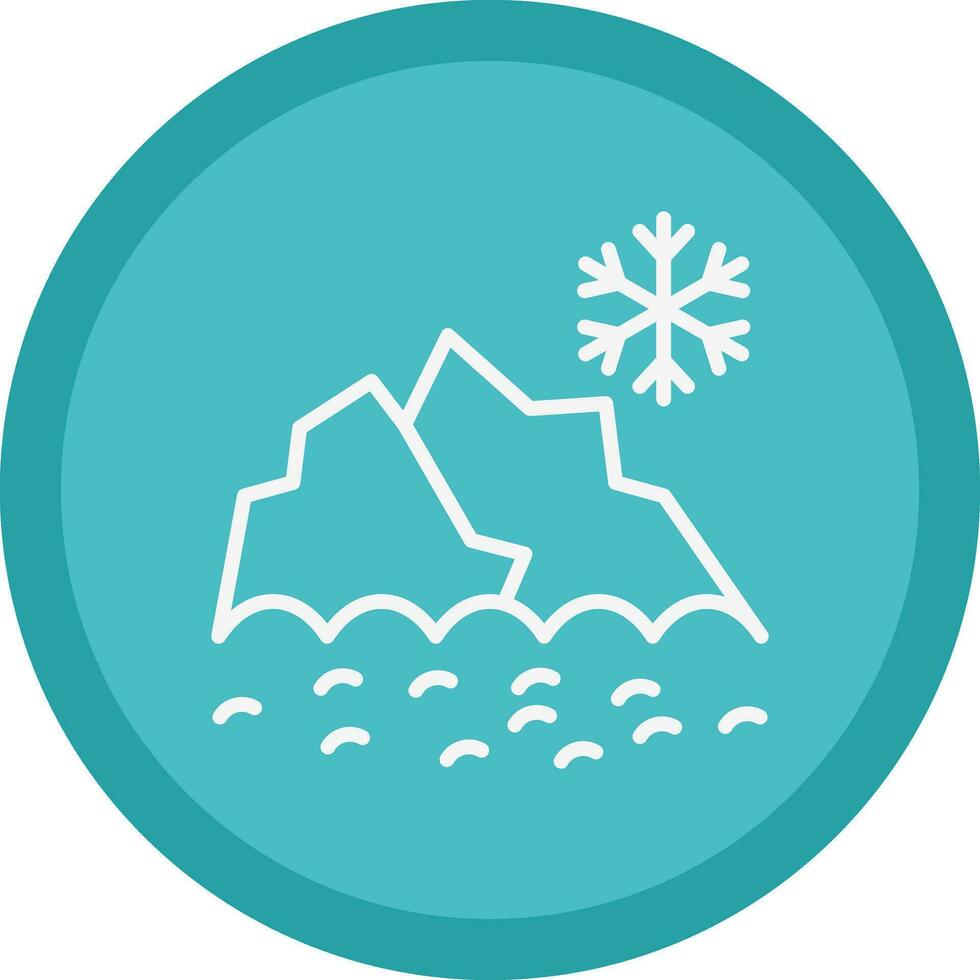 Nevado montaña pico vector icono diseño