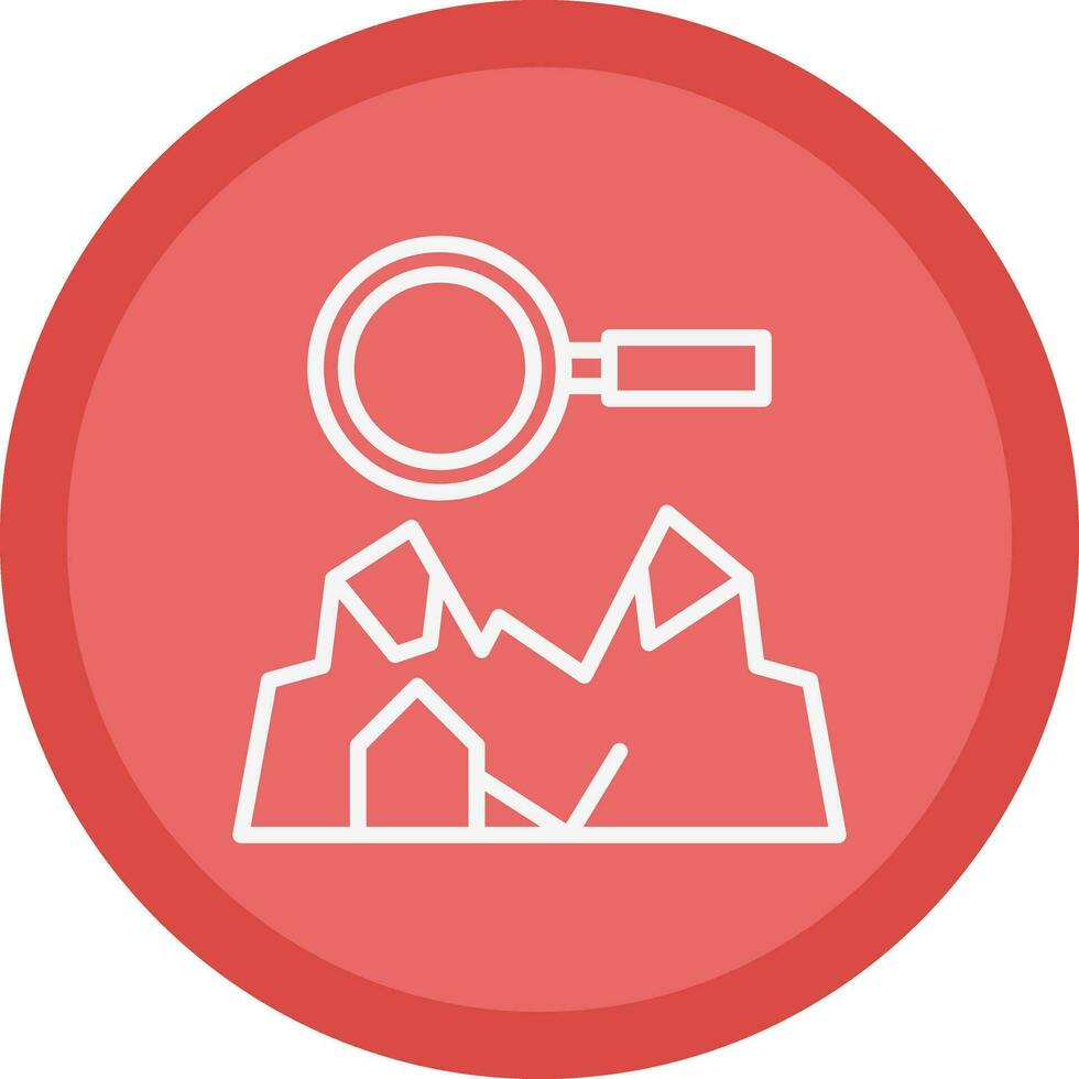 Ice cave exploration Vector Icon Design