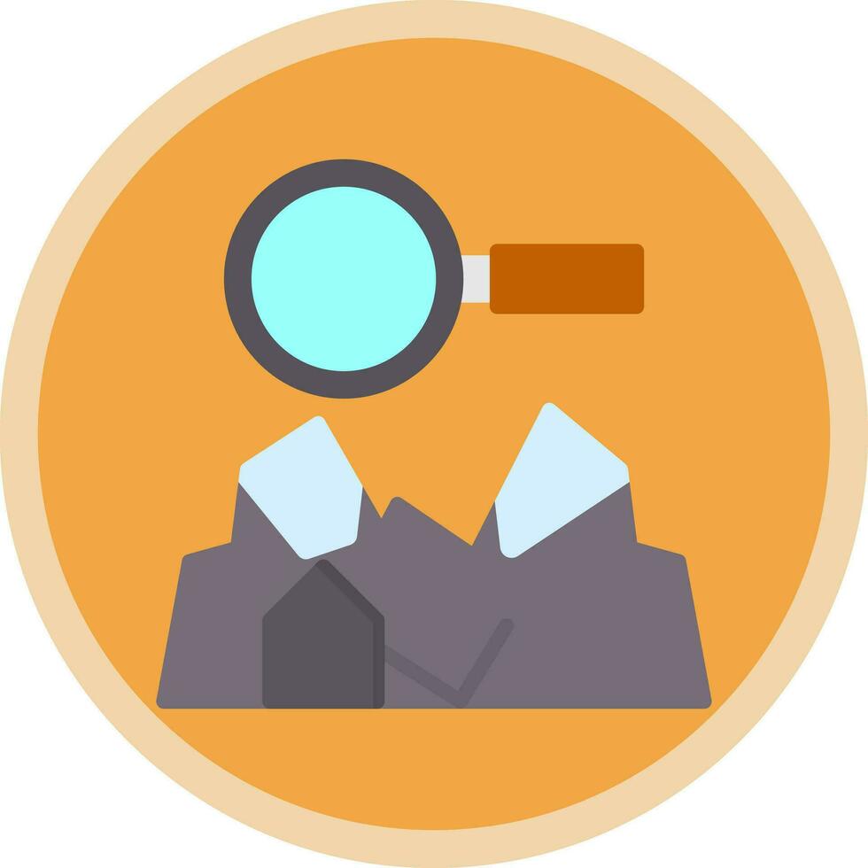 Ice cave exploration Vector Icon Design