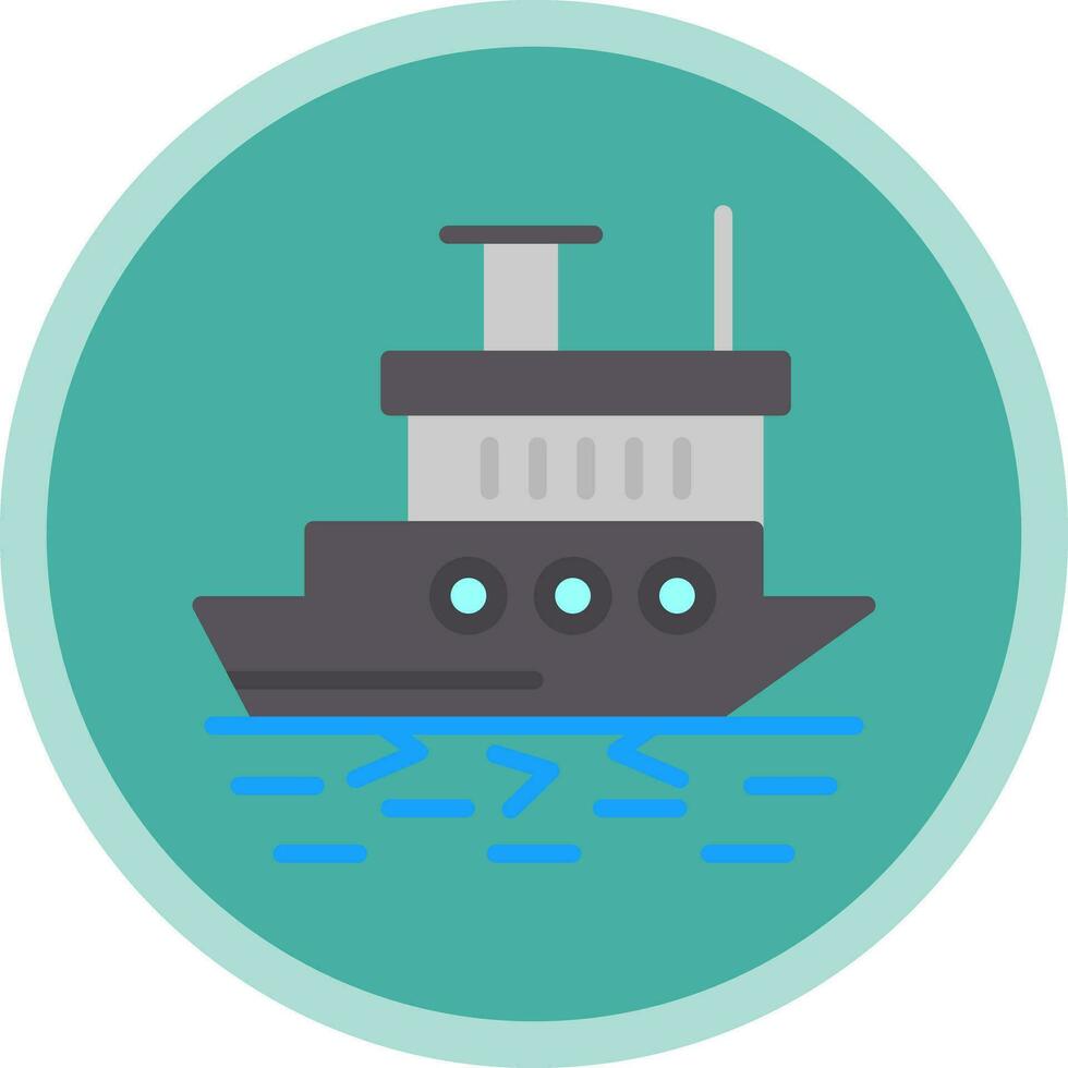Icebreaker ship in action Vector Icon Design