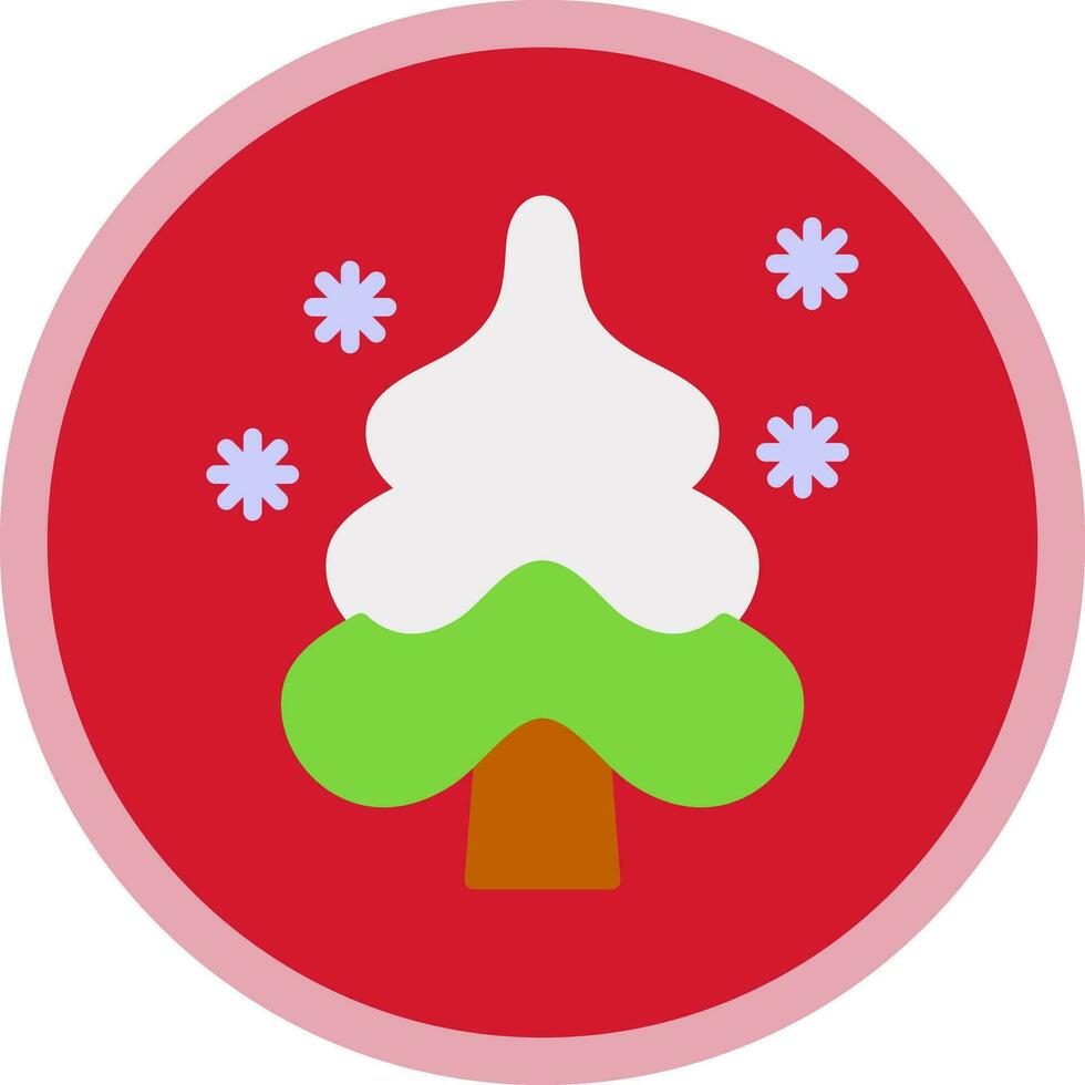 cubierto de nieve árbol vector icono diseño