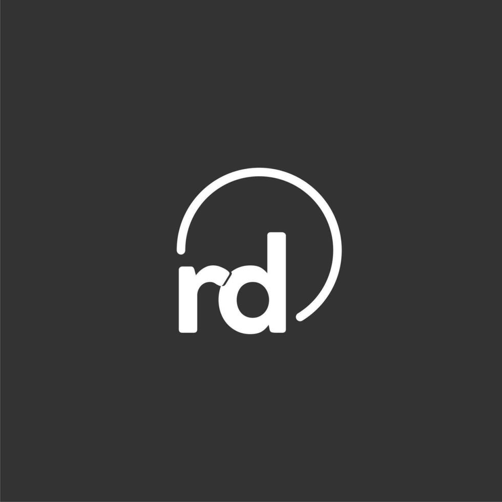 RD initial logo with rounded circle vector