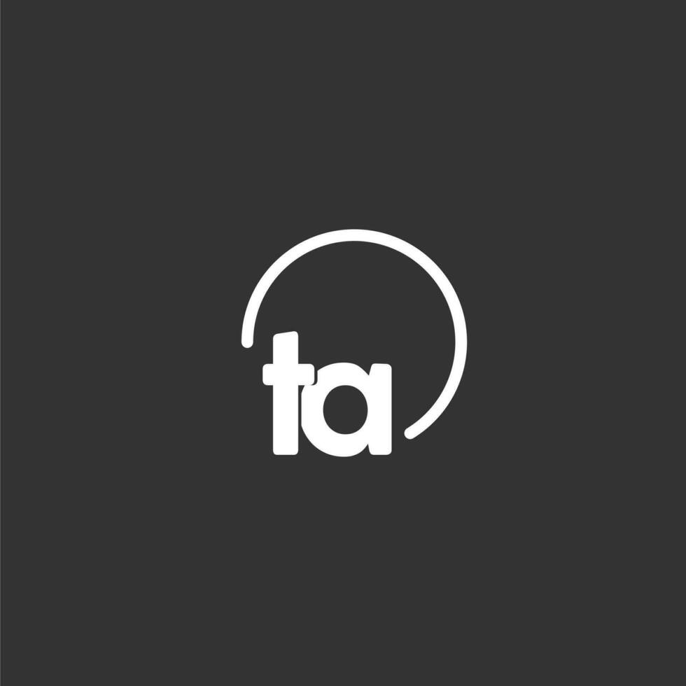 TA initial logo with rounded circle vector