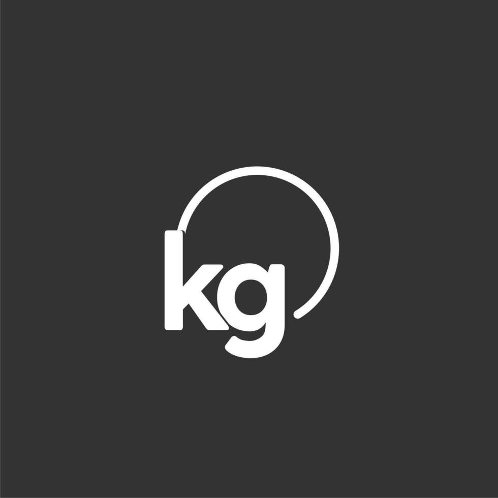 KG initial logo with rounded circle vector