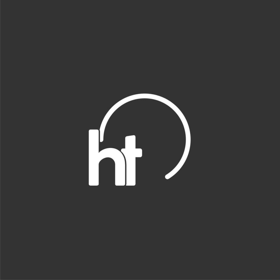 HT initial logo with rounded circle vector