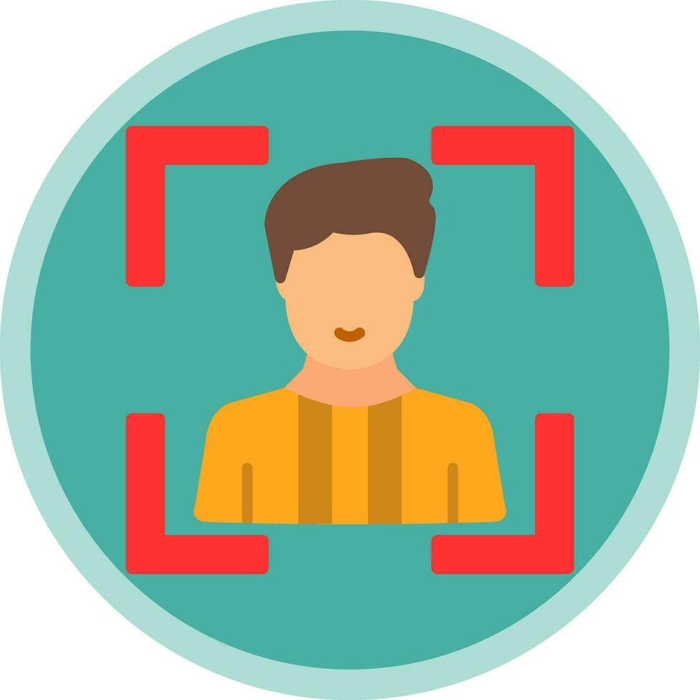 Face Scan Vector Icon Design