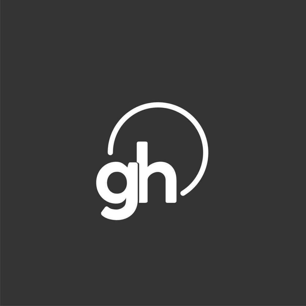 GH initial logo with rounded circle vector