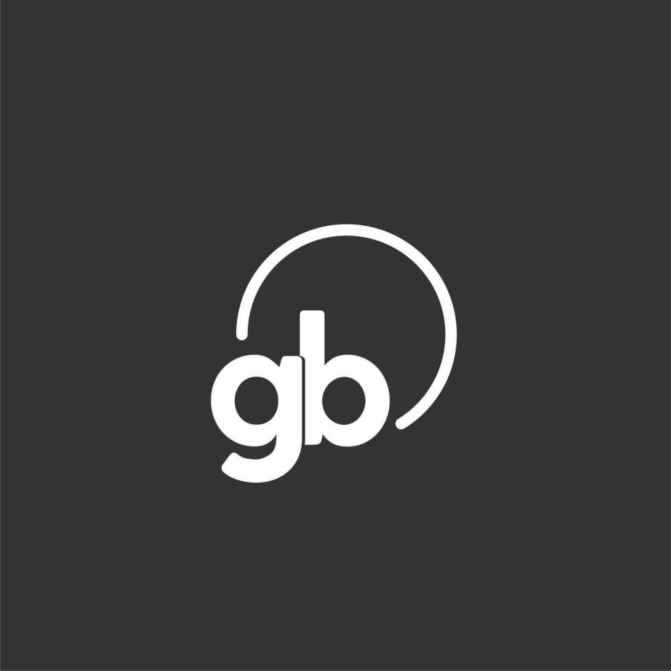 GB initial logo with rounded circle vector