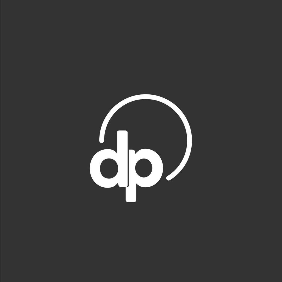 DP initial logo with rounded circle vector