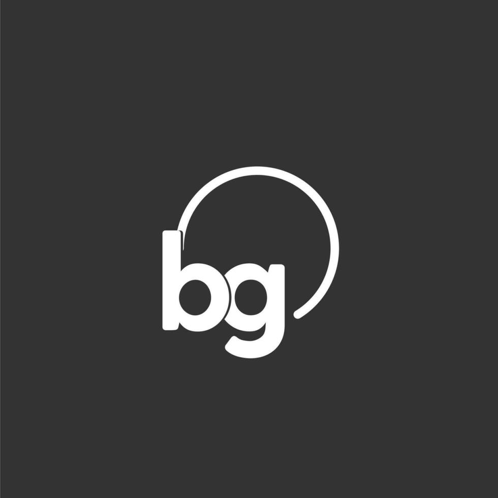 BG initial logo with rounded circle vector