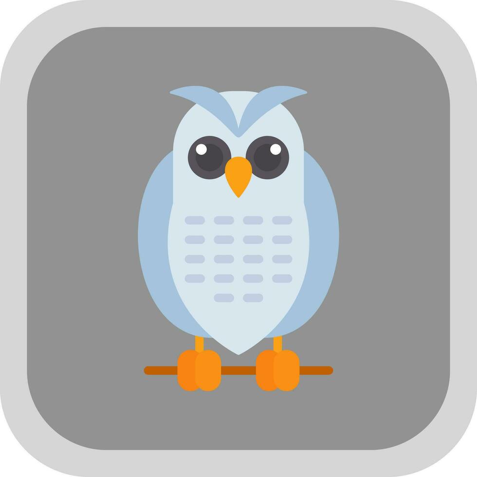 Snowy owl Vector Icon Design